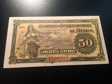 1915 50 Centavos Uncirculated