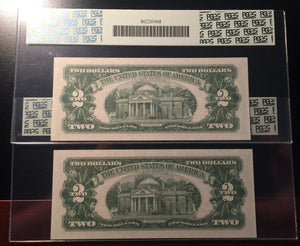 1963 $2 Consecutive Graded Notes