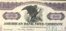 1900s American Bank Note Company Preferred Stock Certificate