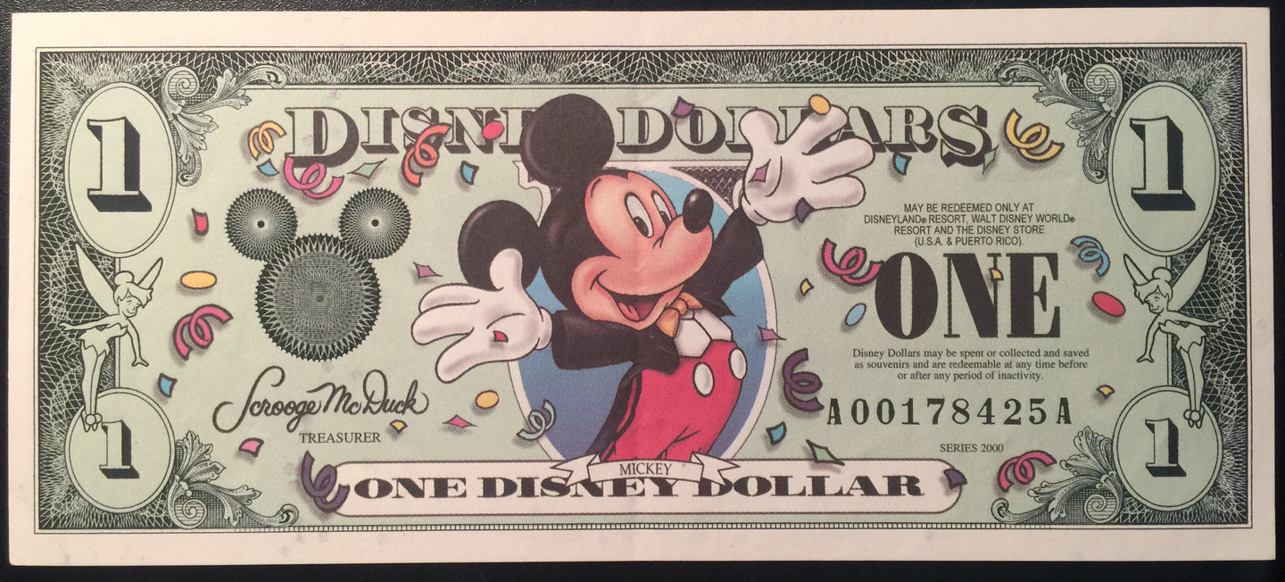 2000 1$ Disney Dollar