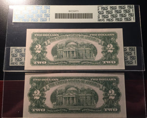 1963 $2 Consecutive Graded Notes