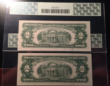 1963 $2 Near Consecutive Graded Notes