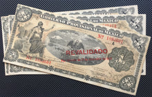 1914 1 Peso Gobierno Provisional de Mexico 🇲🇽. 3 Available