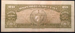 1949 20 Pesos Banco Nacional de Cuba