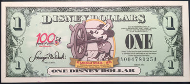 2002 $1 Disney Dollar 100 years of Disney Magic